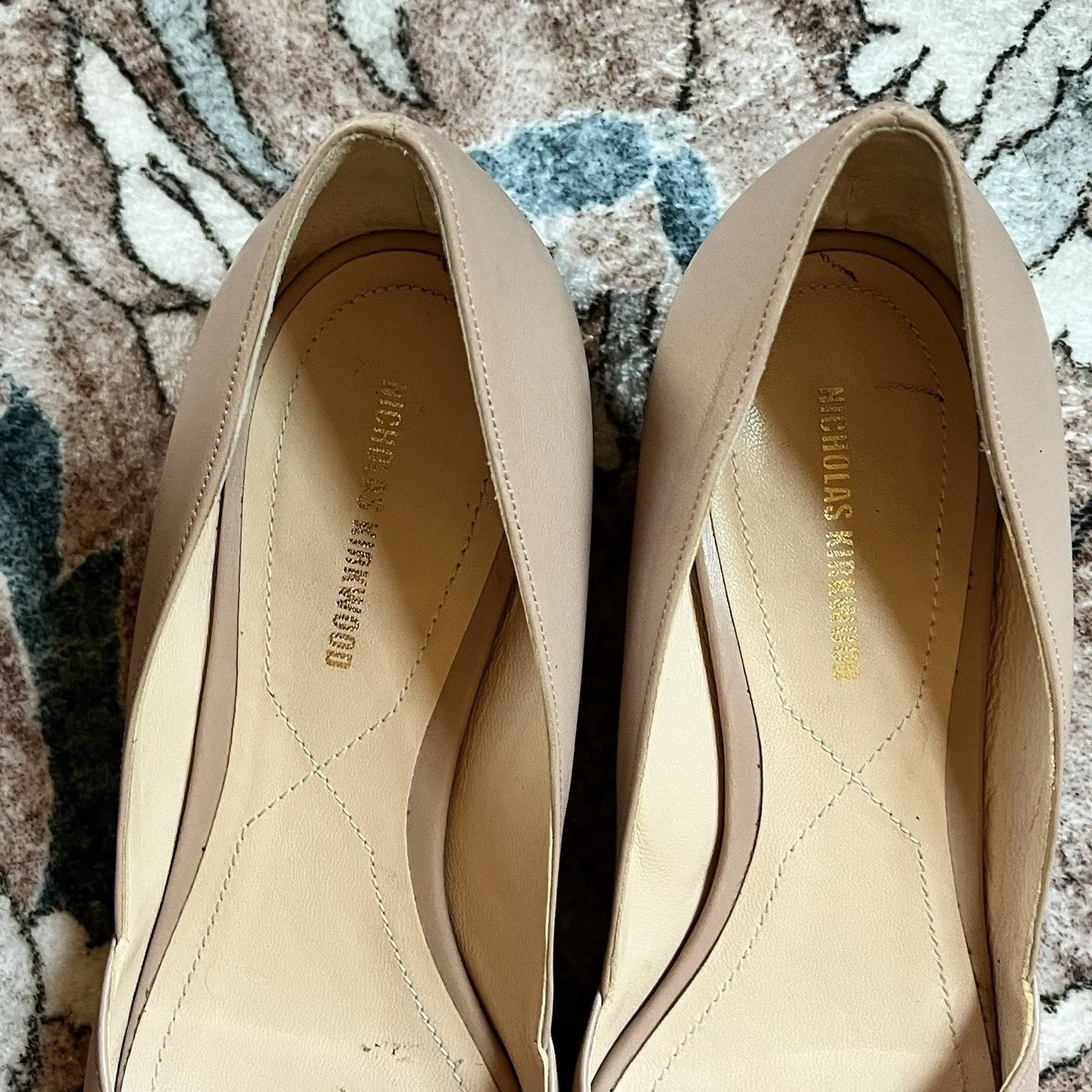 Nicholas Kirkwood Pink Casati Pearl Ballet Flats Size 39.5 - Image 3