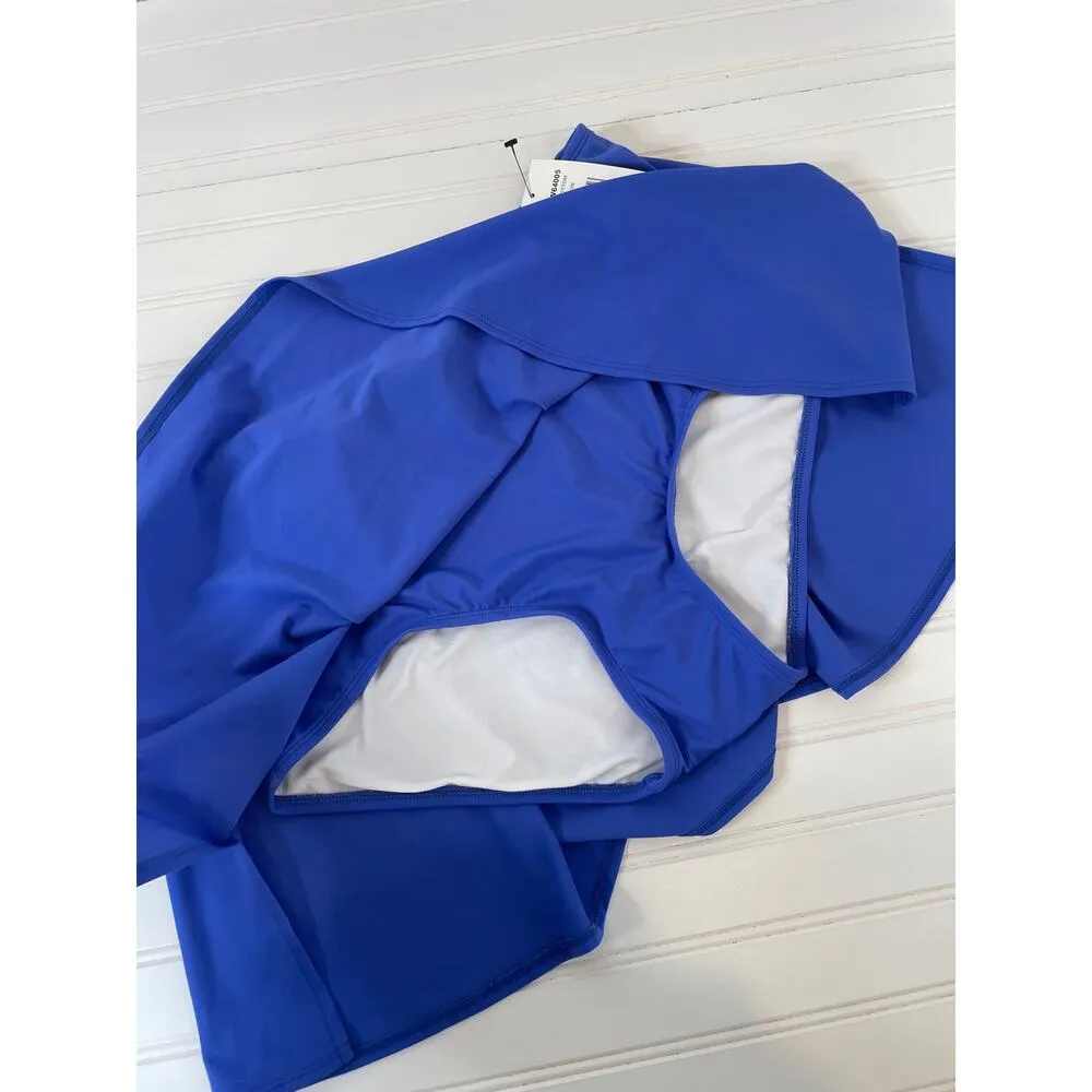 NWT Kim Rogers Orange Floral Padded Swim Top - Cazini Blue Swim Skirt Size 18W - Image 7