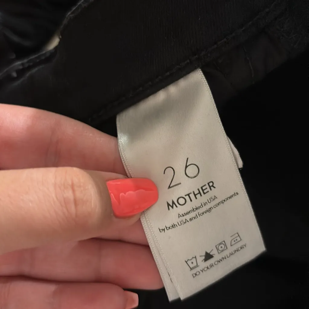 MOTHER Insider Crop Step Fray Black Tuxedo Stripe Jeans in Guilty Racer - Image 5