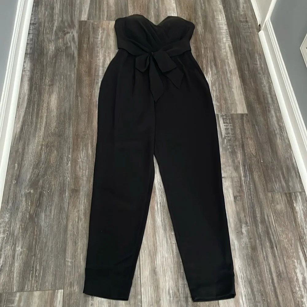 Bebe Women's Strapless Black Jumpsuit  Size 4 - Image 2