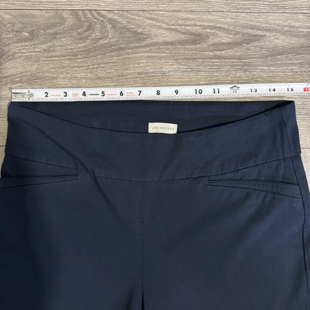Van Heusen Women Dark Blue Stretch Extensible Slim Business Casual Pants Size 10 - Image 7
