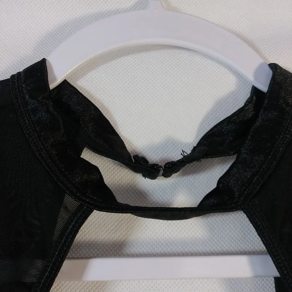 Dreamgirl Black Lace High Neck Bralette Underwire Size XL - Image 3
