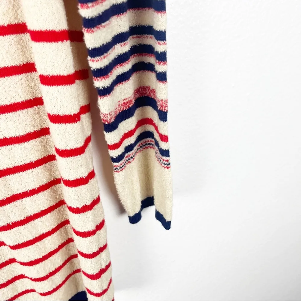 ISABEL MARANT Etoile Made In Italy Striped Colorblock 3/4 Sleeves Sweater - Image 7