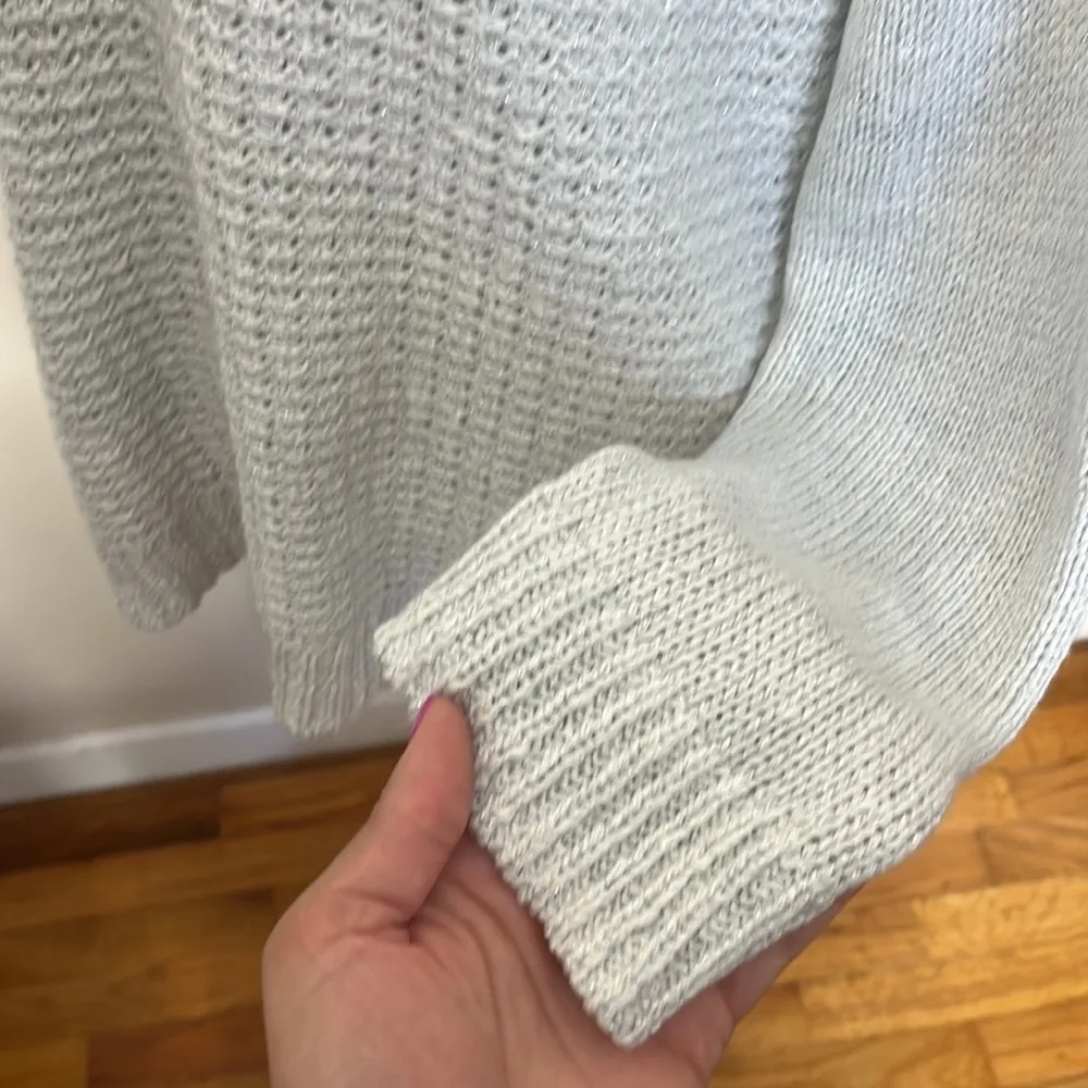 Banana republic • linen blend knit sweater with metallic thread - Image 4