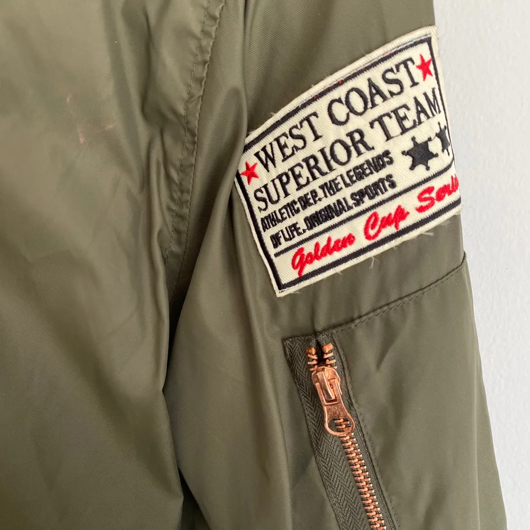 Army green Bomber Jacket  - Image 5