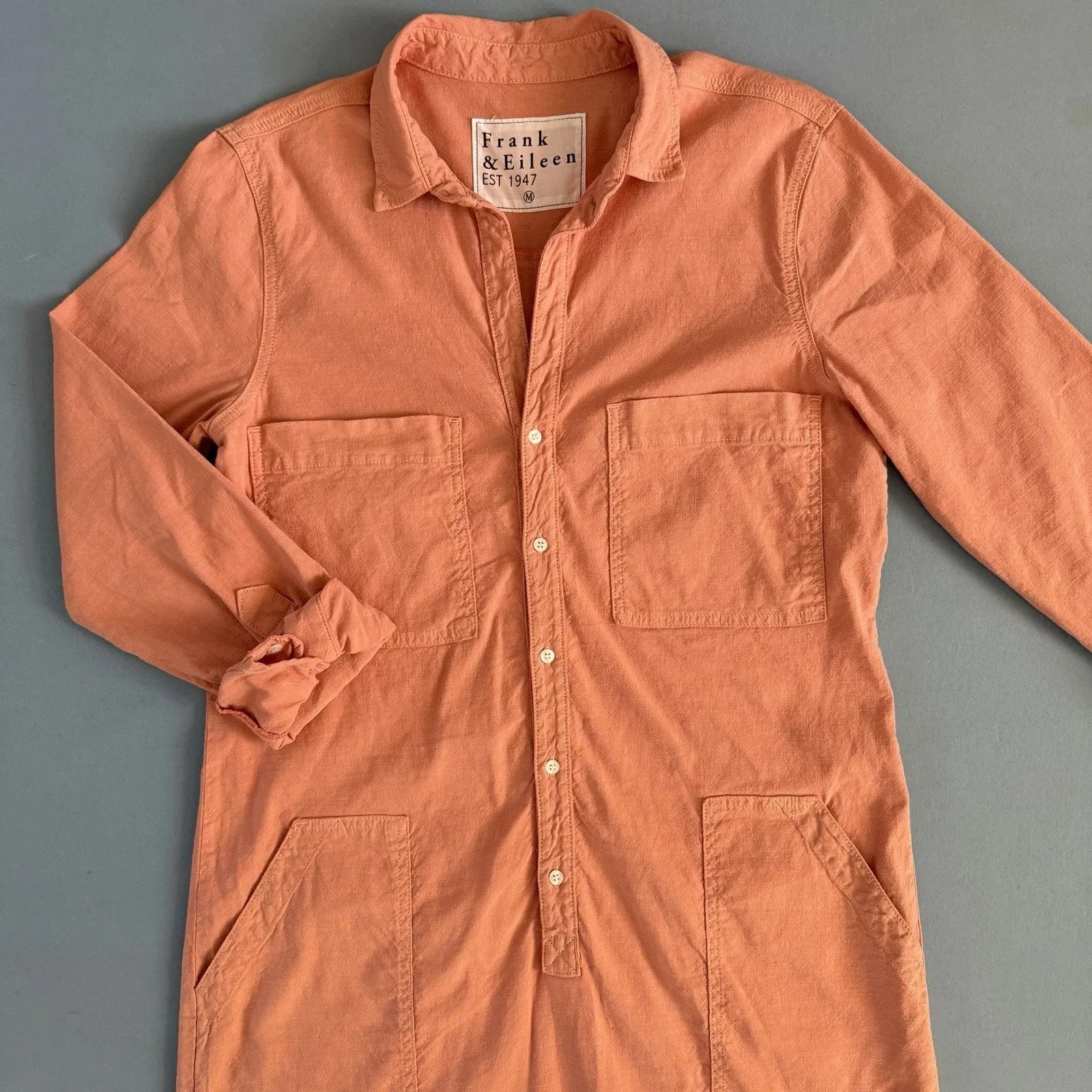 Frank & Eileen Southern Ireland Mango Cotton Flax Utility Dress - Image 4