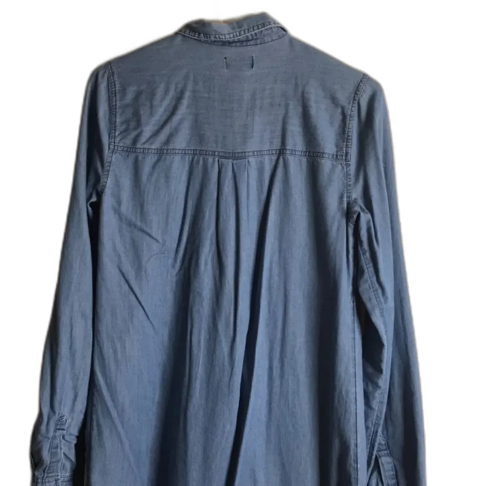 Old Navy Denim Shirt Dress Loose Fit Long Sleeve Size Small tall spring cute - Image 11