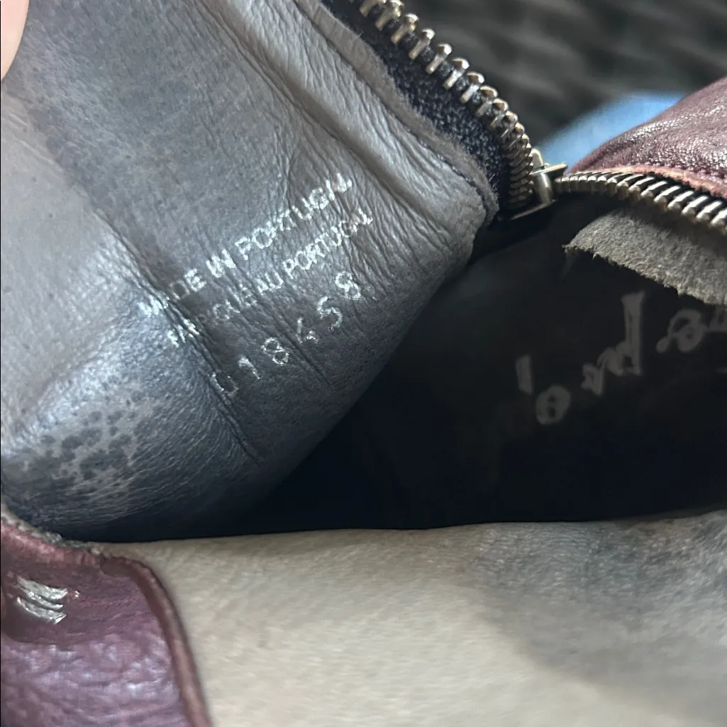 Free People Carrera Woven leather side zip ankle boots size 38 ladies gothic - Image 4