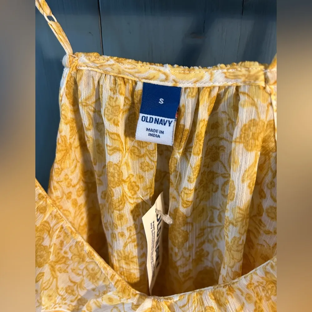 Old Navy Yellow Ruffled Camisole Top | Women’s Size Small - Image 2