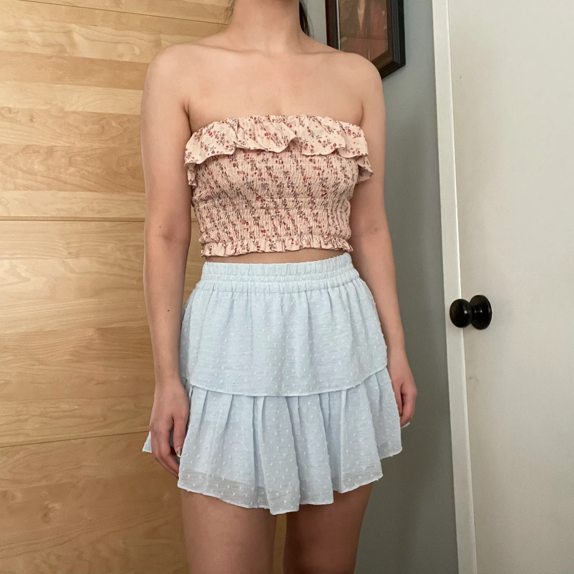 Revolve Generation Love tiered ruffle elasticized mini skirt - Image 12