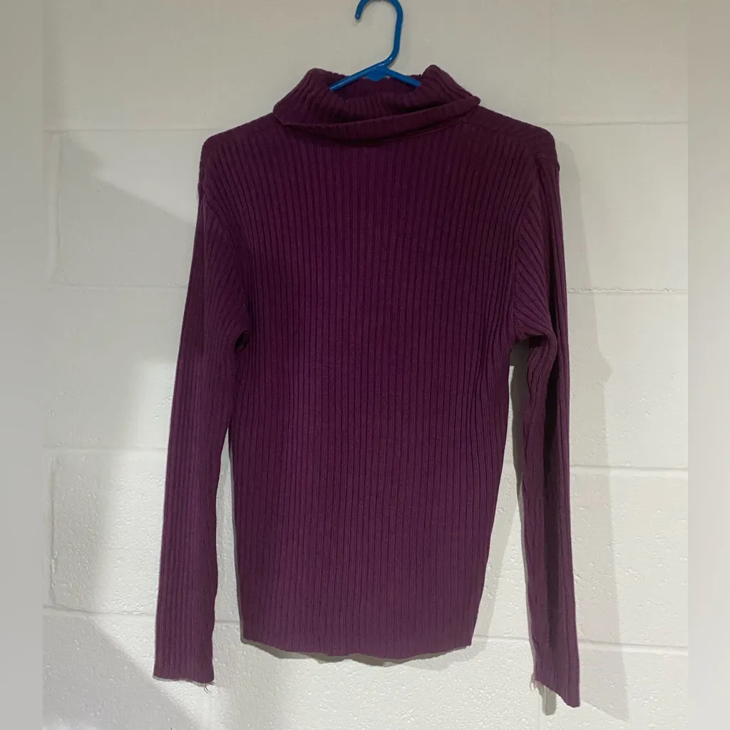 Purple turtle neck sweater fits small/medium - Image 2
