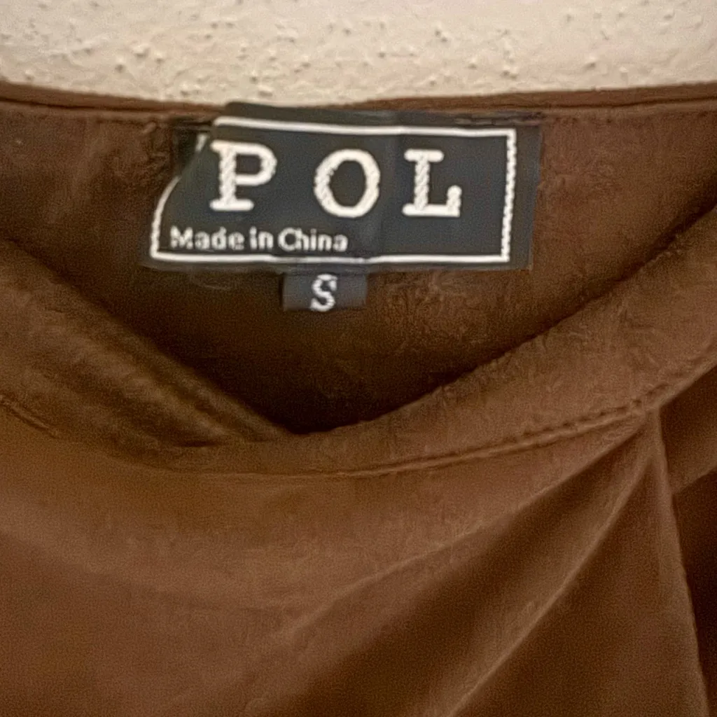 POL Size S Brown “suede-feel” Jumpsuit/Romper - Image 3