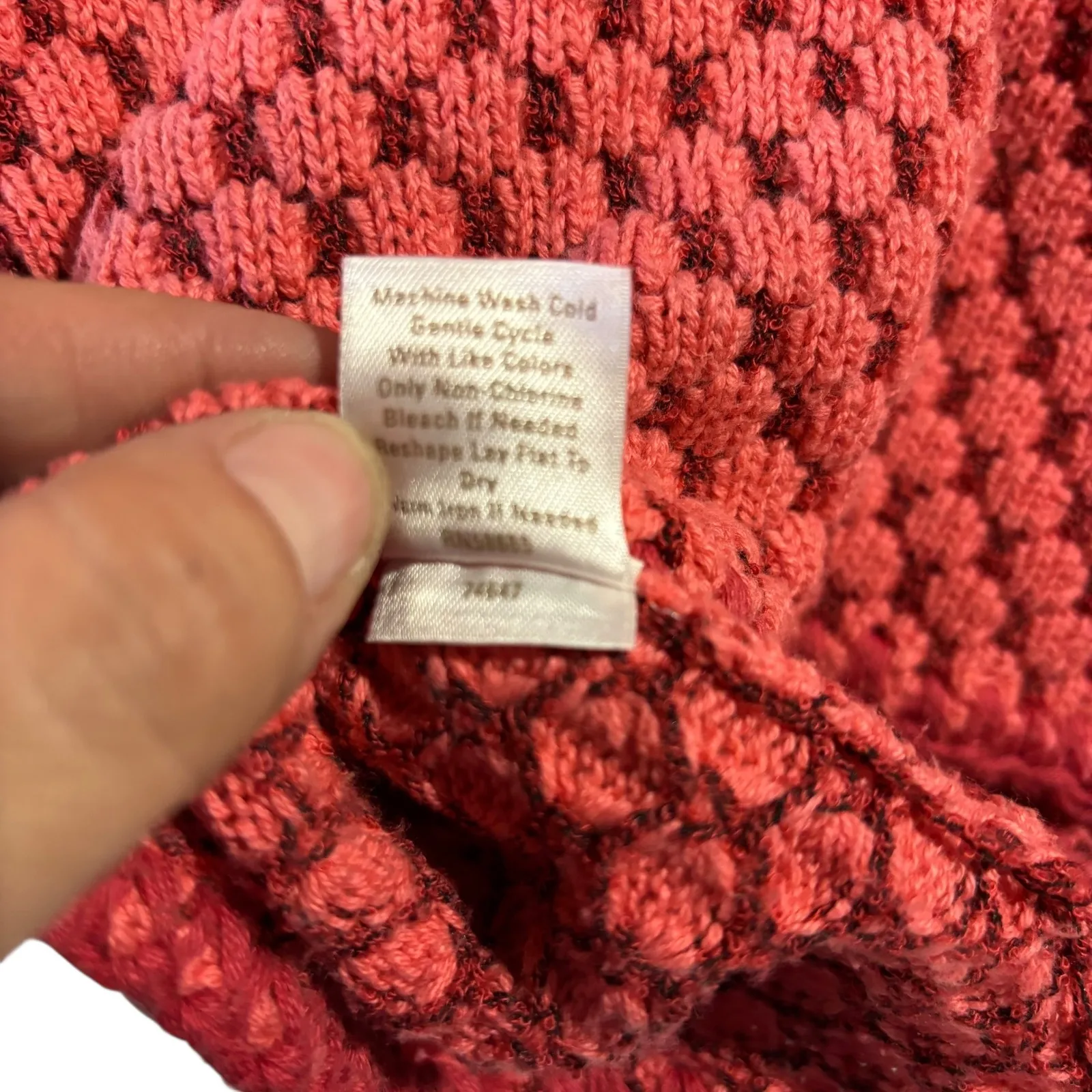 Caslon  Knit‎ Blazer Coral Pink Button Front Textured Jacket Small - Image 7