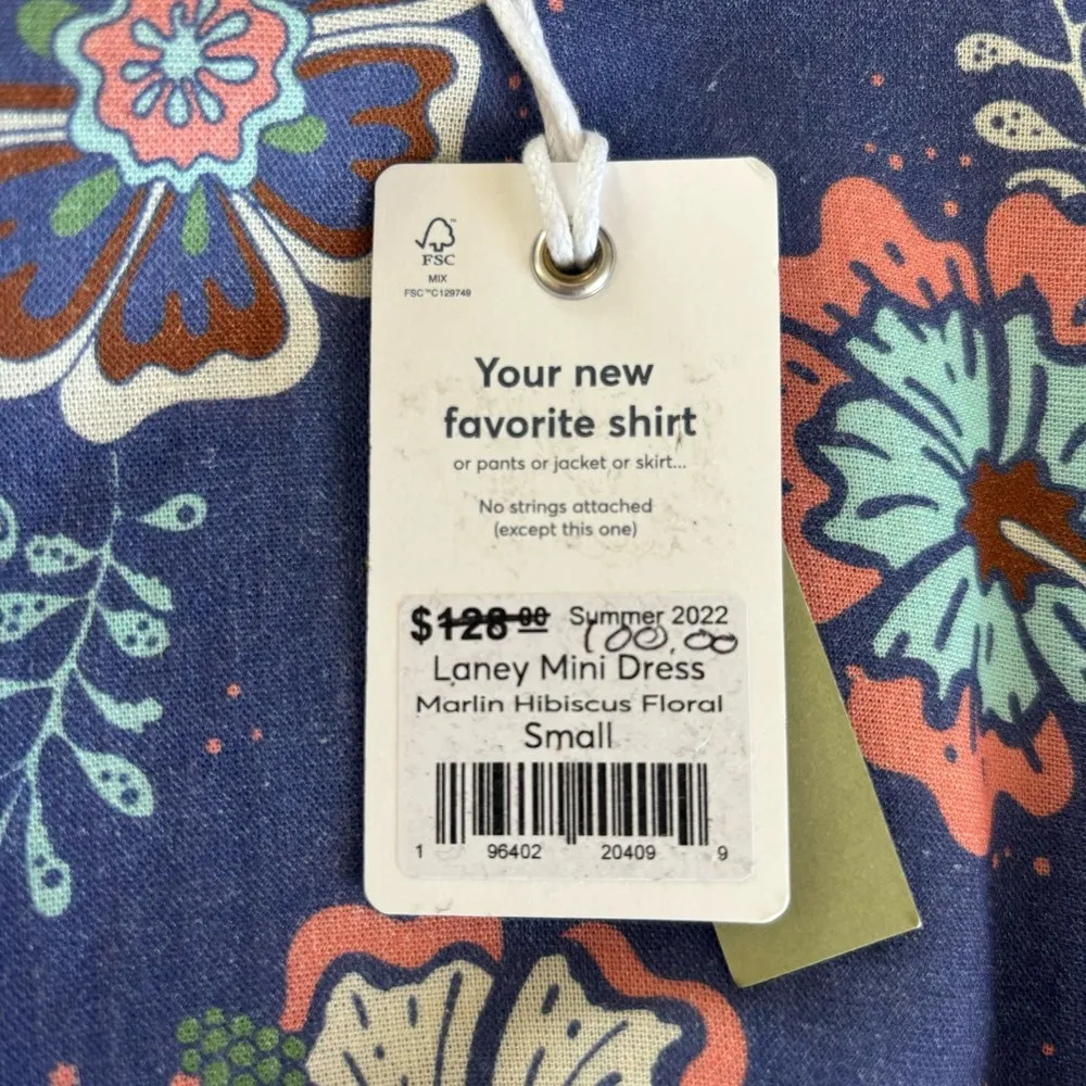 Marine Layer Laney Linen Blend Blue Mini Dress in
Marlin Hibiscus Floral Small - Image 5