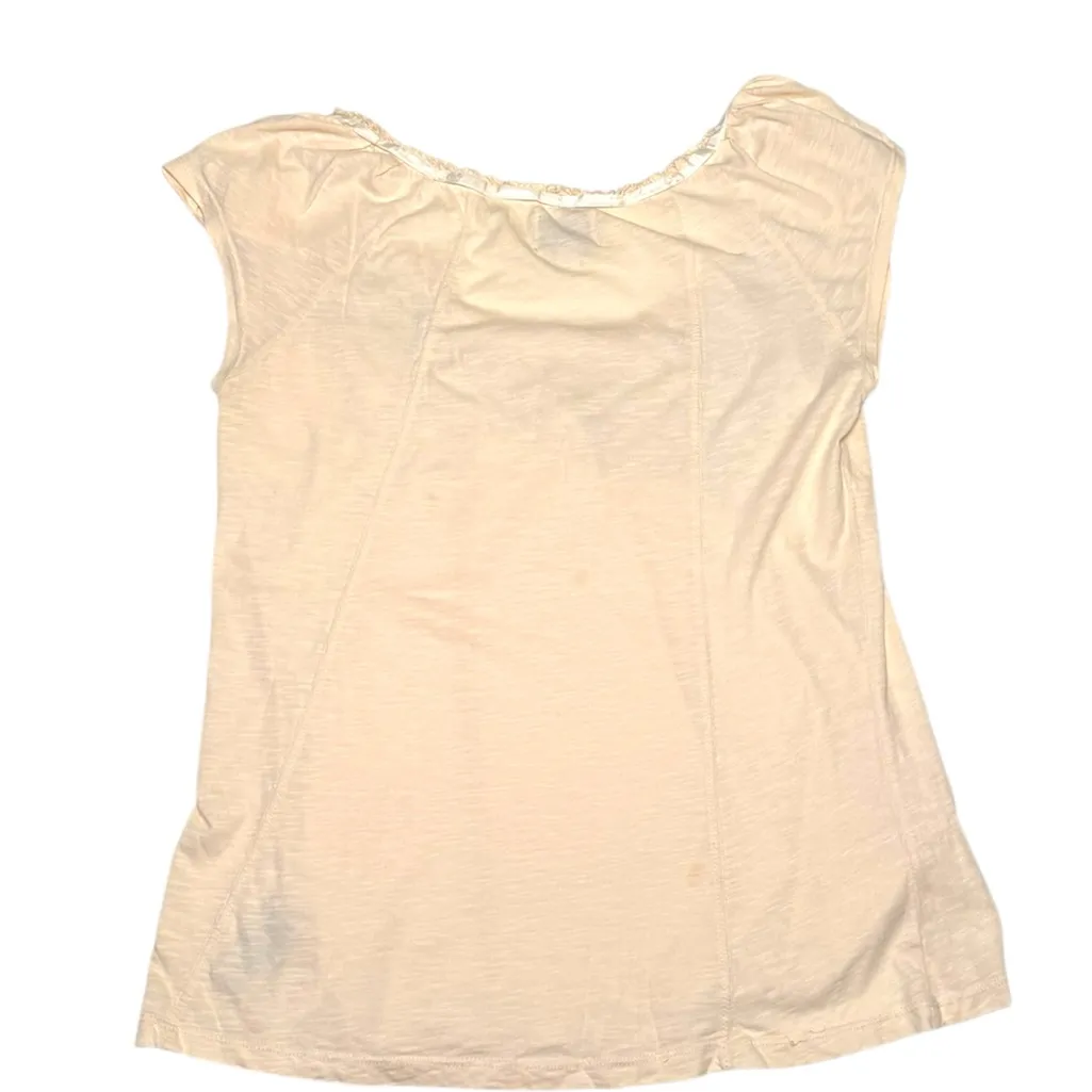 Anthropologie Deletta Cream lagenlook Floral Patterned sleeveless‎ Top L - Image 2