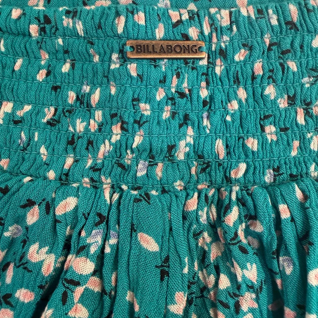 Billabong Teal Turquoise Wave Walk Flowy Shorts Size Medium - Image 8