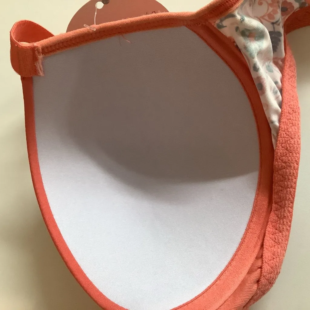 Massam Size Large Peach Floral Lace Underwire Bra. Made in Brazil New. - Image 5