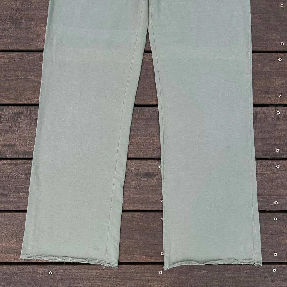 Barefoot Dreams  Light Green Low Rise Sweatpants w/ Elastic Drawstring Waist - Image 2