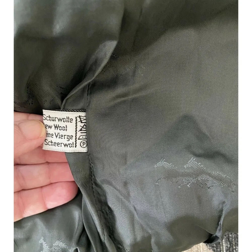 VTG New 70’s Escada SRB 10 Wool Skirt Tartan Plaid Fringe Midi Blue Scottish - Image 8