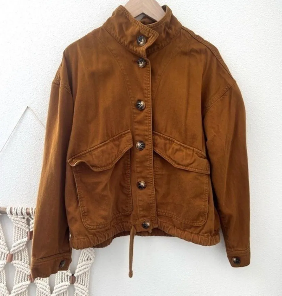 Madewell Beachmont Jacket rich camel brown utility cargo - Image 2