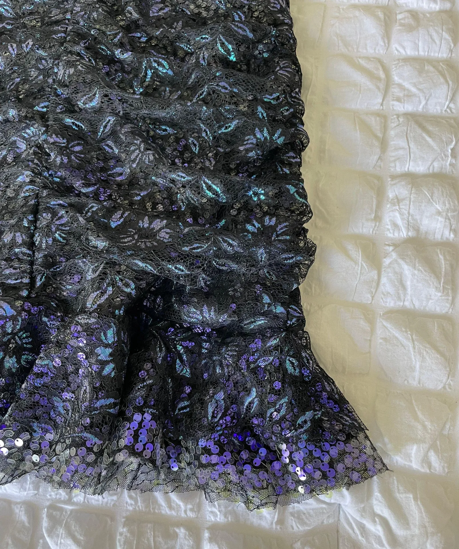 Rodin Sequin Mesh Ruched Mini Dress - Image 8