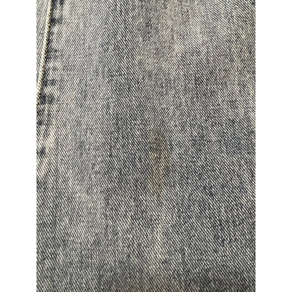 Pretty Little Thing High Rise Flare Leg Jeans Cut Knees Raw Hem Sz 12 READ - Image 4