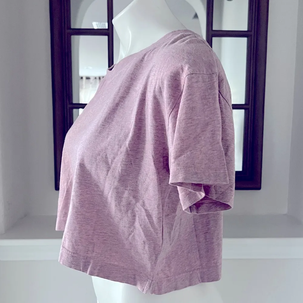 Sundown Rosemary 2-Piece Cropped Tee & Scrunchie Pink Heather Size XL NWT - Image 2