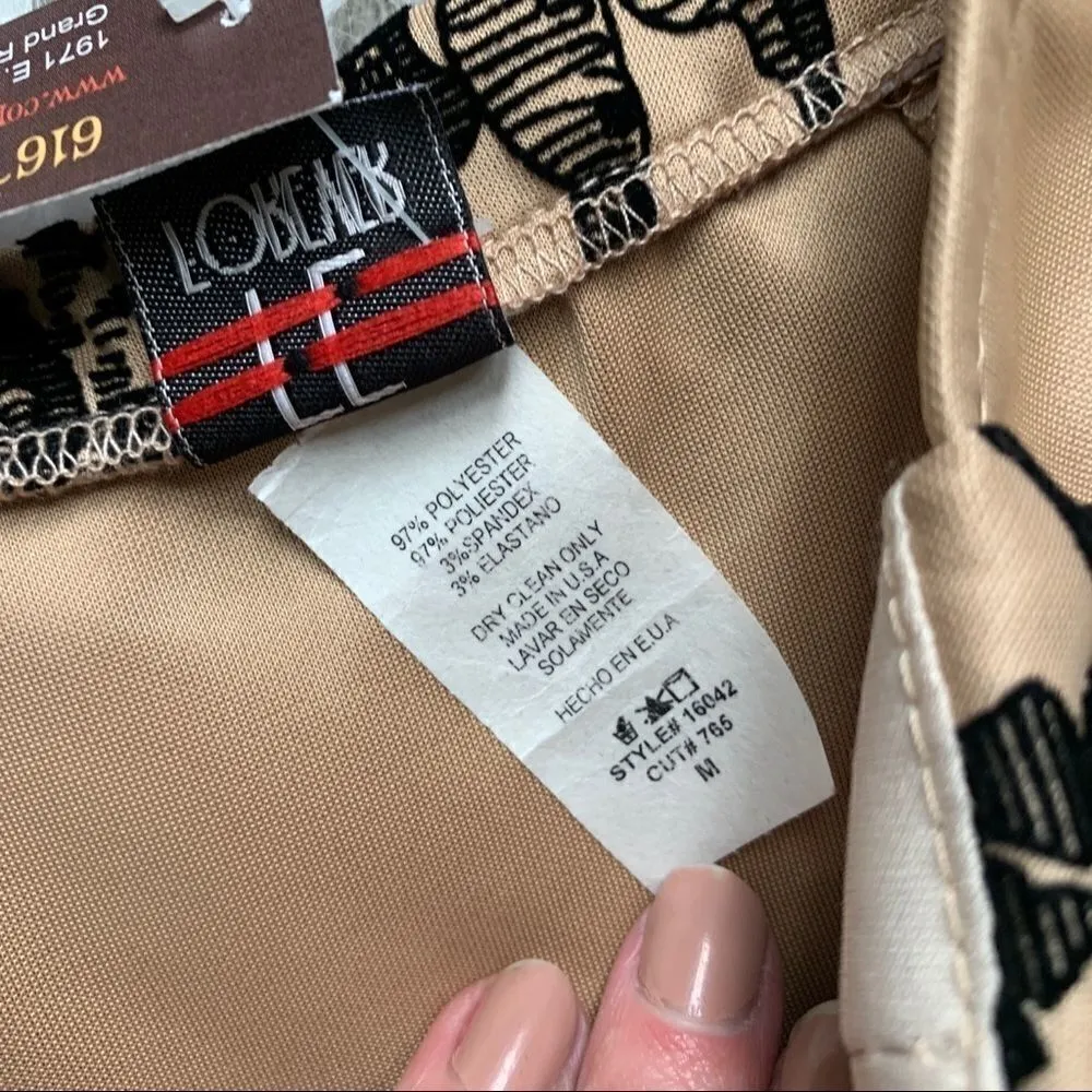 FE Forever Nude and Black Velvet Floral Dress NWT Tan Size M - Image 8