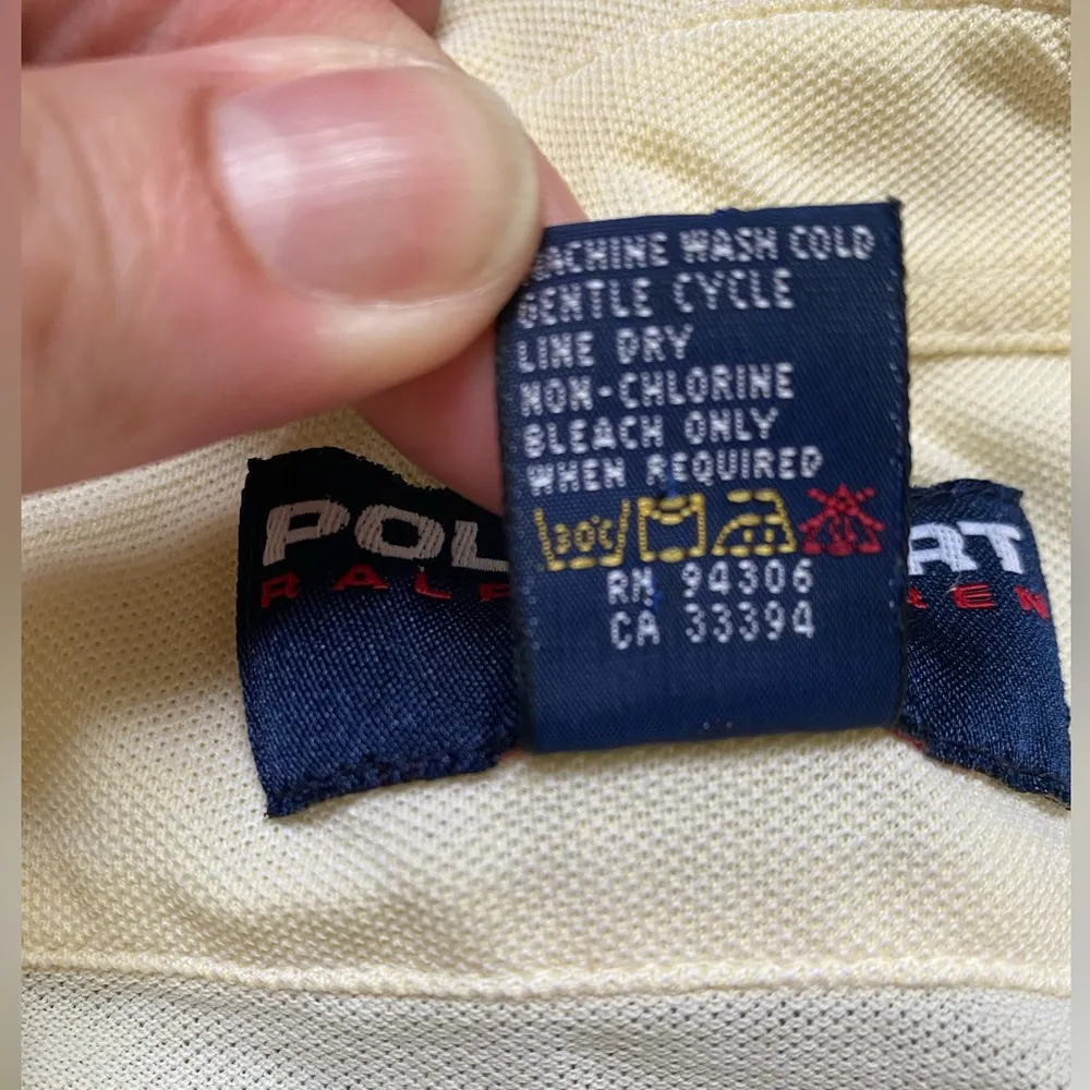 Vintage 90s Y2K Polo Sport Ralph Lauren button down logo polo shirt, size large - Image 6