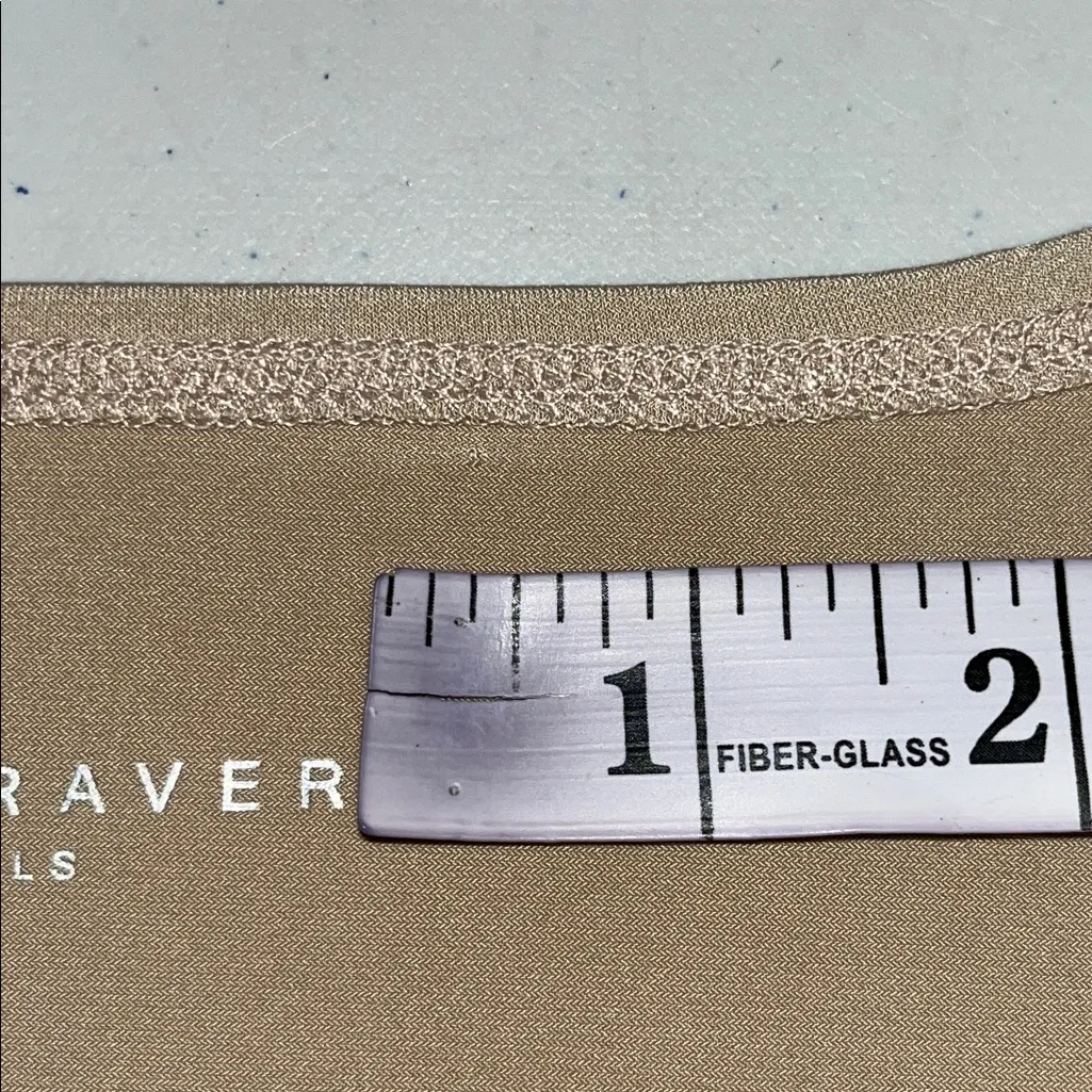 Susan Graver Essentials Size 3X Tan - Floral Lace Overlay V-Neck Tank Top Blouse - Image 5