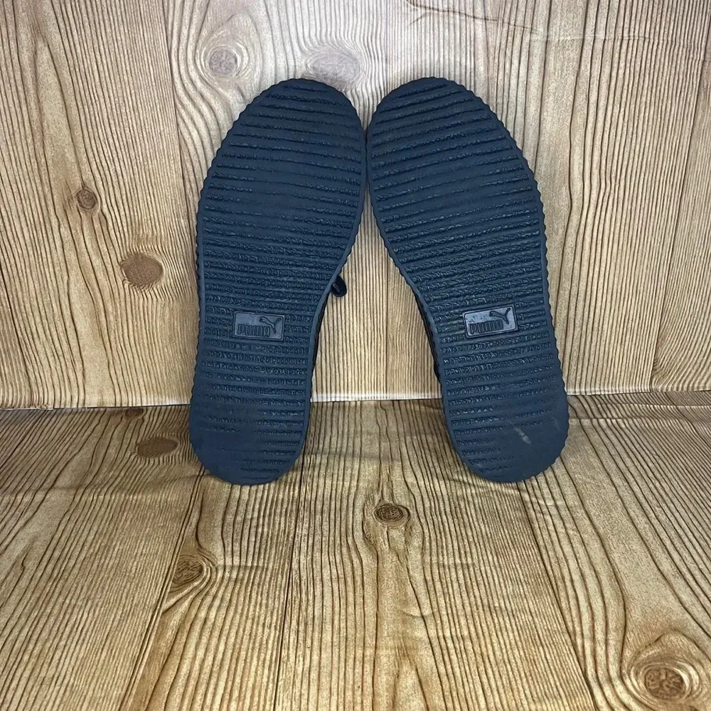 Puma Fenty x Rihanna Round Creeper Black Faux Leather Platform Shoe Sneakers 9.5 - Image 6