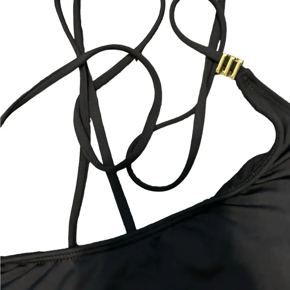 Bar III Black Macrame Cut Out Monokini One Piece Swimsuit Size medium - Image 7