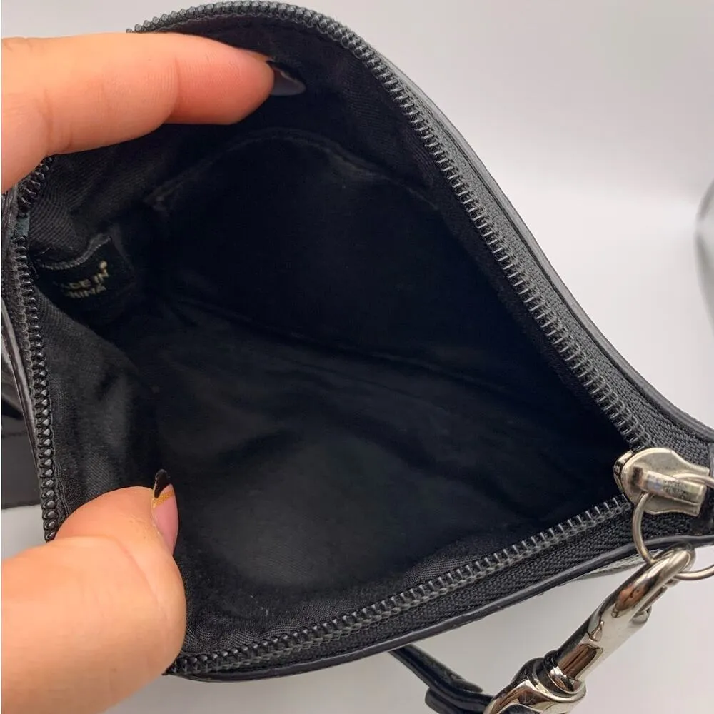 COACH Black Signature Canvas Wristlet - Image 4