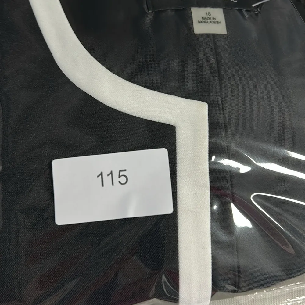 Black Label Blue and White Tailored Blazer - Image 9