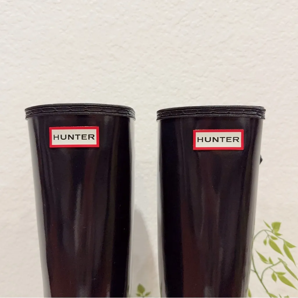 Hunter Women's Original Tall Gloss Rain Boots Knee High Size US8 NWOB - Image 4