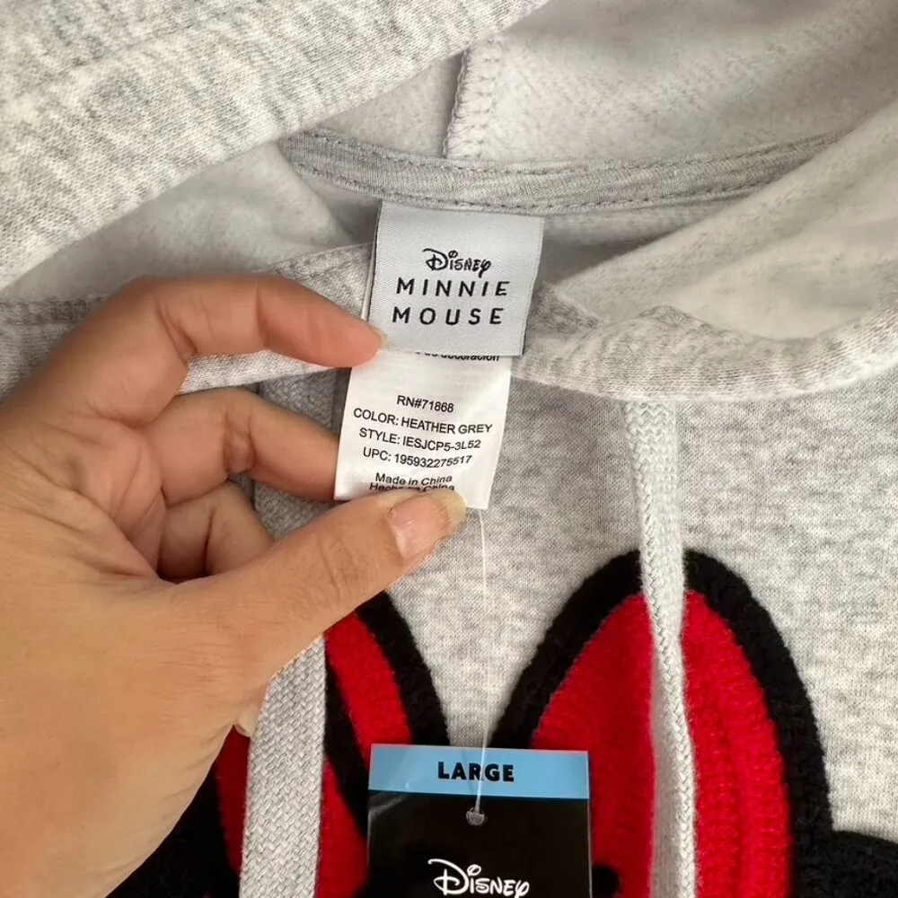Disney Sam’s Club Minnie Mouse Embroidered Hoodie Sweater Size L - Image 5