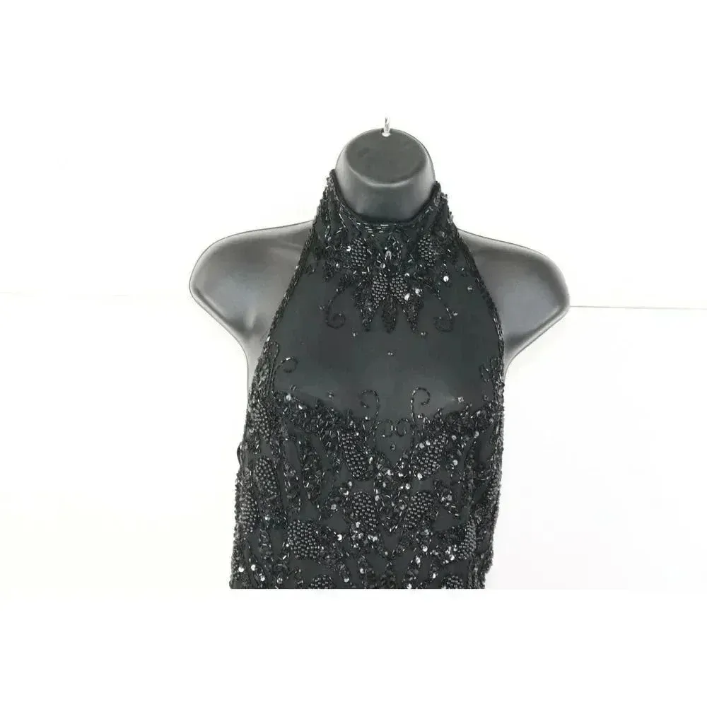 Niteline black beaded evening dress size 4 Black - Image 2