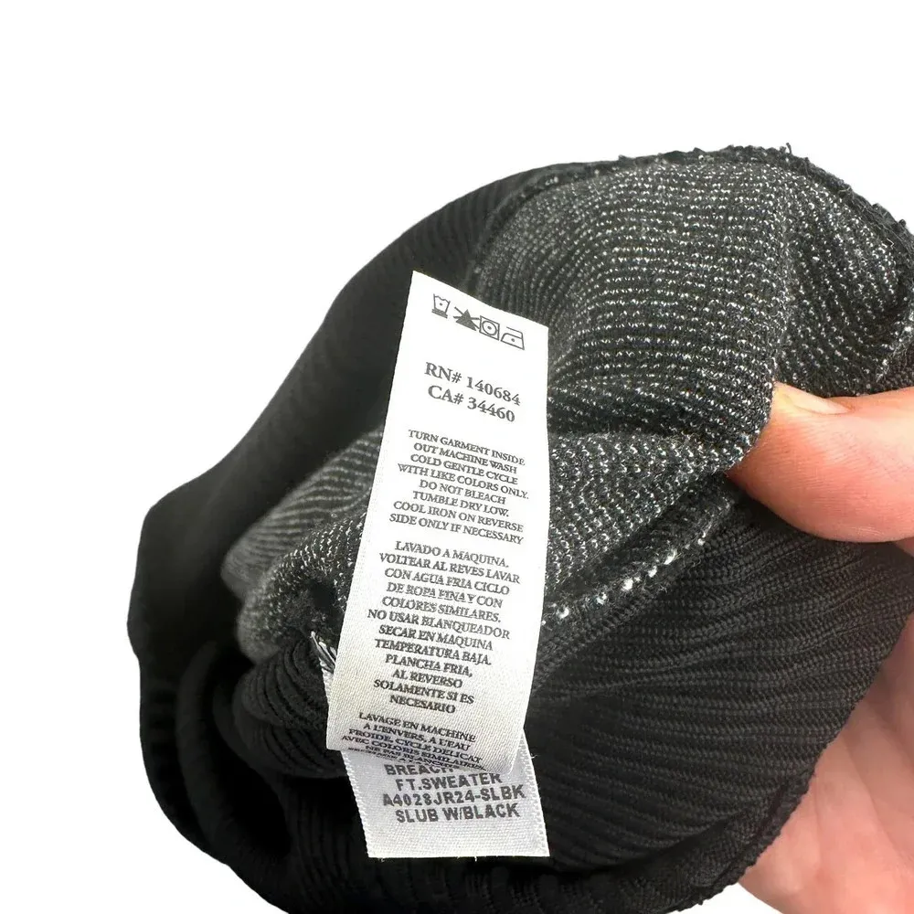 Koral  Breach Open Front Pullover Sweater Slub Gray Black‎ Size Small - Image 12