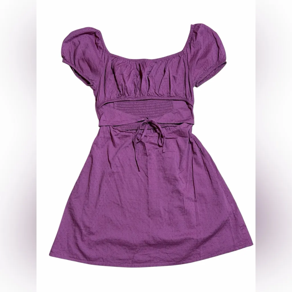 Wild Fable Boat Neck Puff Sleeve Cut Out Dress Size Small - Image 3