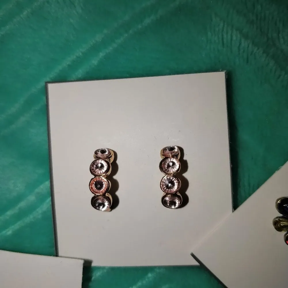 Sugarfix NEW Bundle 5 Pairs Lot Earrings Jeweled Hoops Jewelry Bundle - Image 6