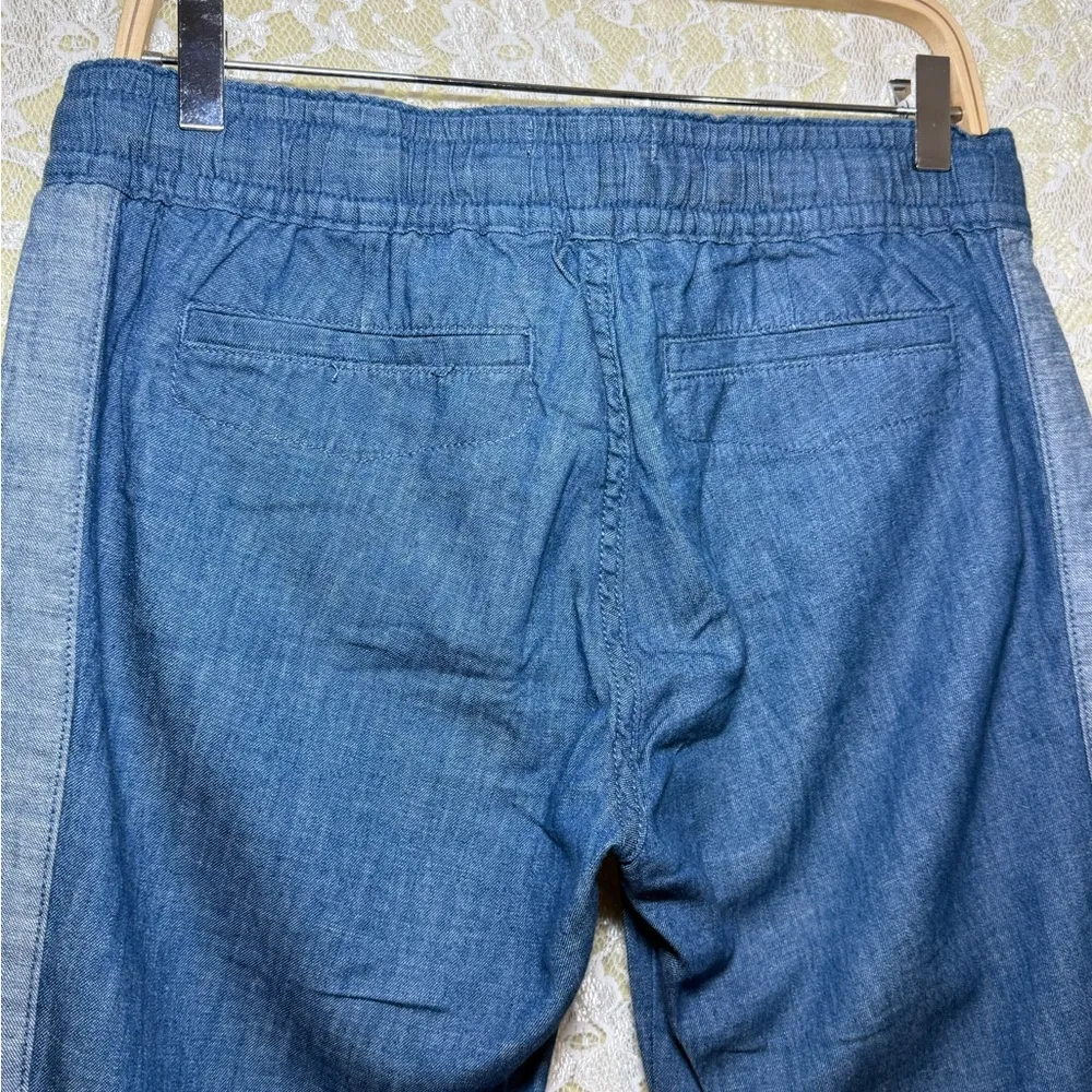 Tory Burch  Blue Denim Pants with drawstring sz 28 euc - Image 5