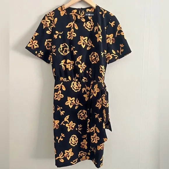 VINTAGE 90s Sag Harbor Floral Side Tie Tulip Dress - Image 3