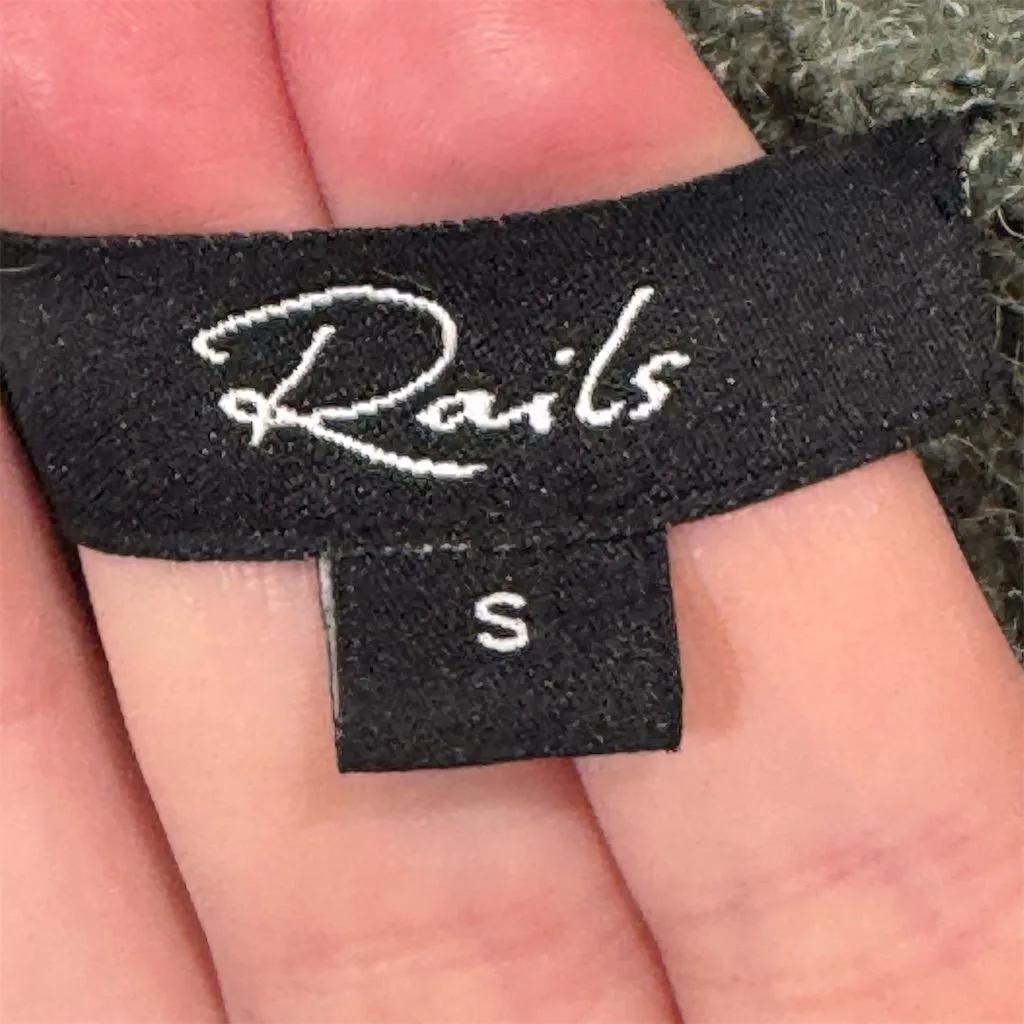 Rails Runi Green Camo Alpaca Wool Blend Cardigan Sweater Small Grunge Cozy - Image 7