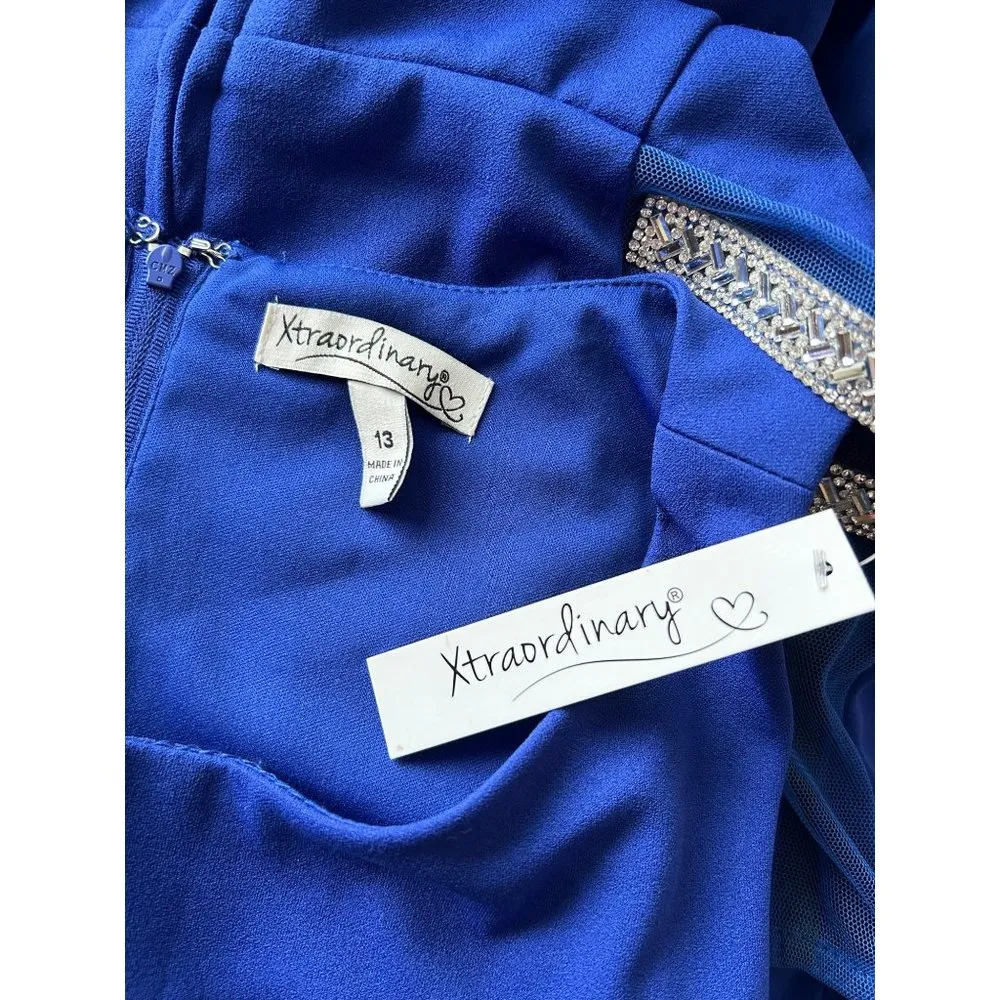 NWT Xtraordinary Royal Blue and Silver Maxi Dress - Image 7