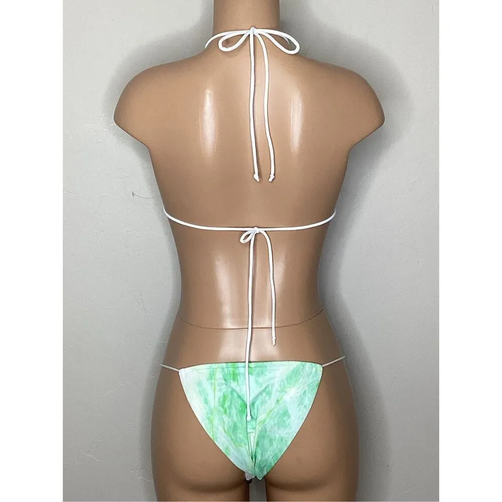 New. Good American green marble bikini. M-top/L-bottom . Retails $99 - Image 6