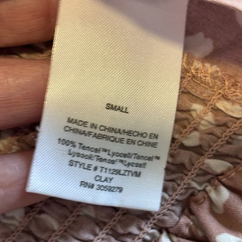 Thread & Supply Women Cropped Dot Tank Gold Rose sleeveless Size S - Image 7