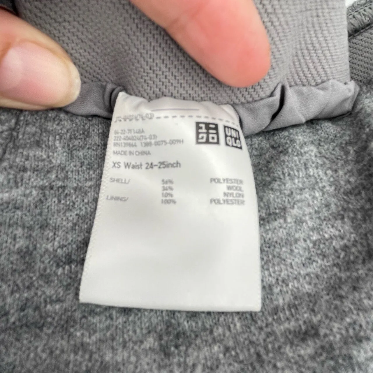 Uniqlo Womens Gray Light Academia Wool A-Line High-Waisted Skirt Extra Small - Image 7