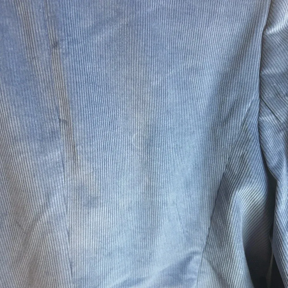 TALBOTS BLUE CORDUROY DOUBLE BREASTED BLAZER - Image 7