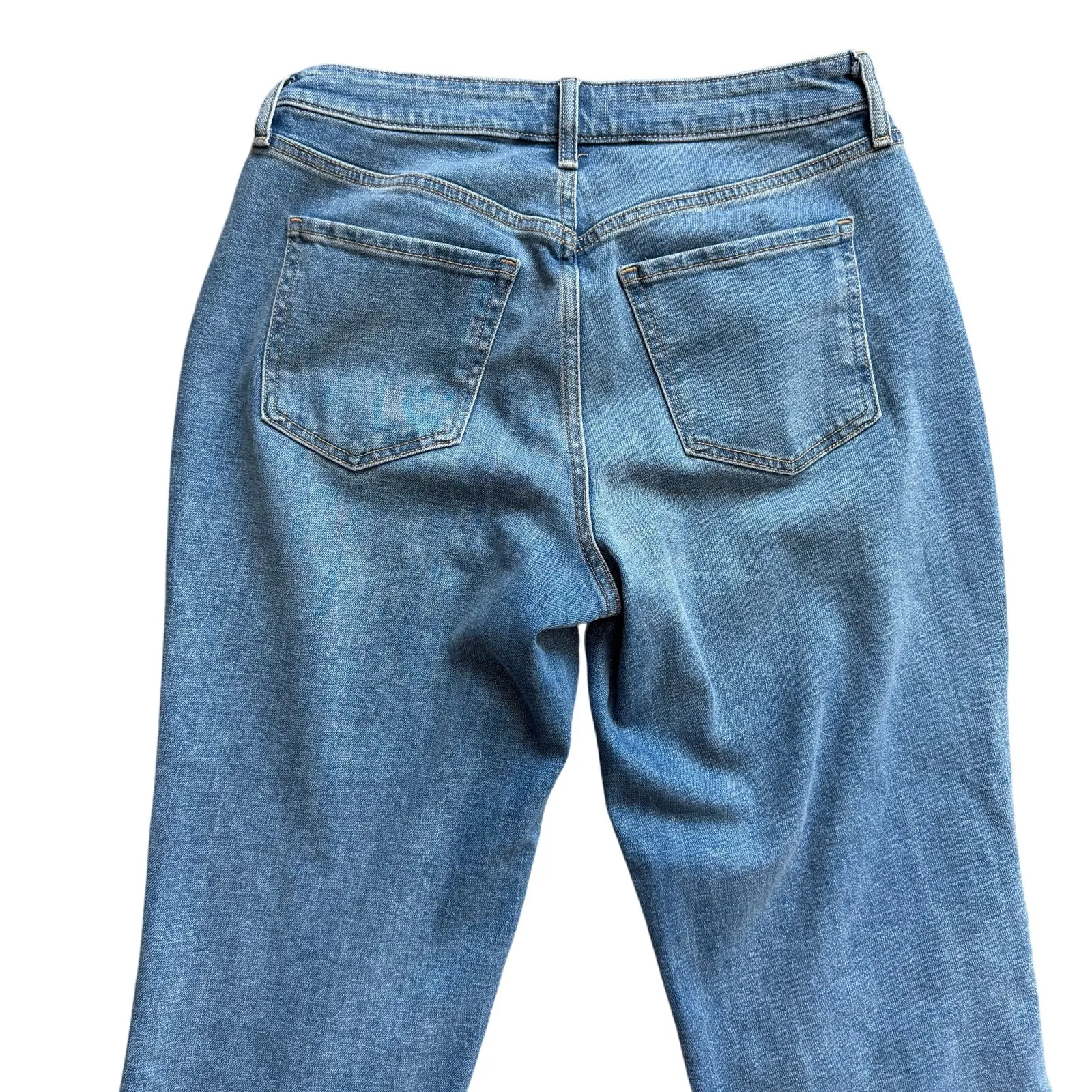 Old Navy Womens Curvy High-Waisted OG Loose Jeans Medium Wash Denim Sz 10 Petite - Image 5