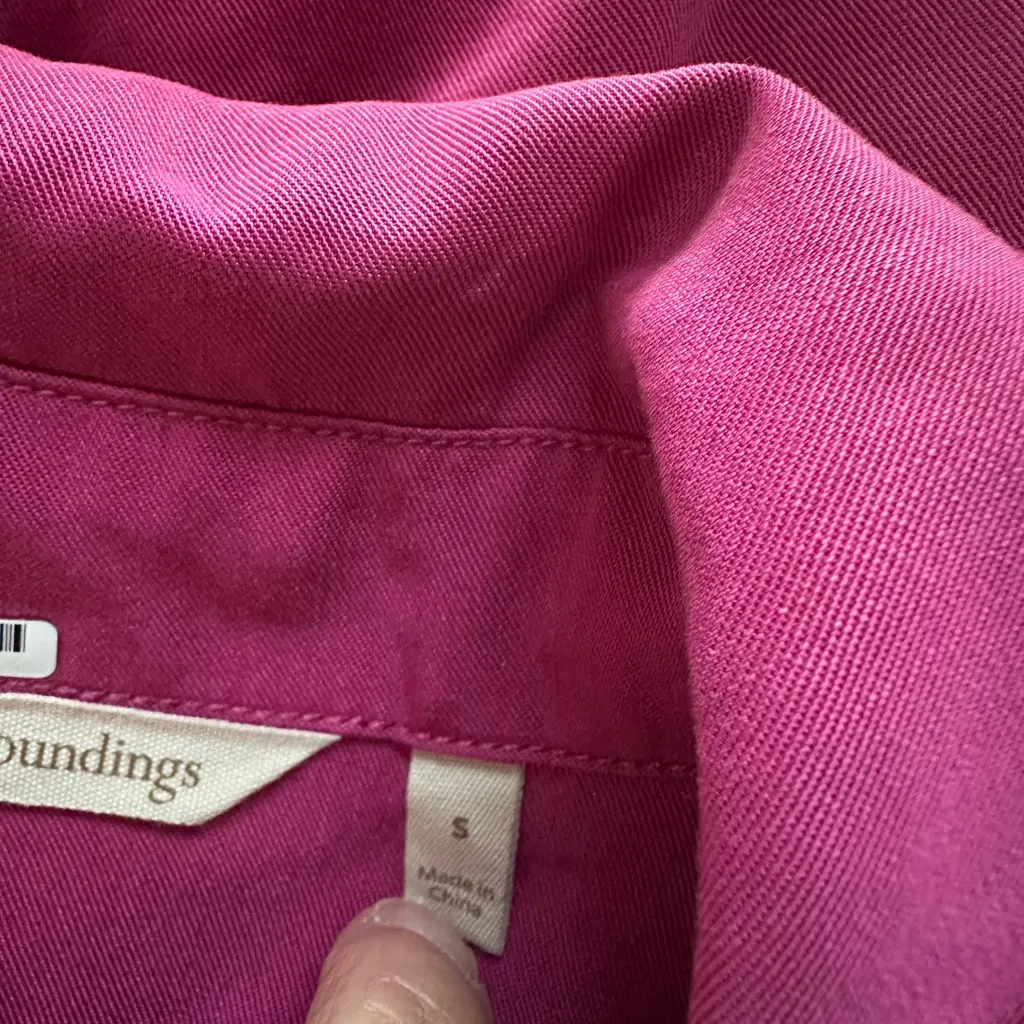 Soft Surroundings Washed Tencel Asymmetric Tunic Top Pink Orchid Fuchsia Small - Image 8